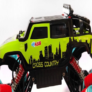 اسباب بازی ماشین کنترلی شارژی آفرود جیپ سبز با دو کنترل دستی و دستبندی Off-Road RC Car Drift Wheels مقیاس 1:10_اسباب بازی ماشین کنترلی